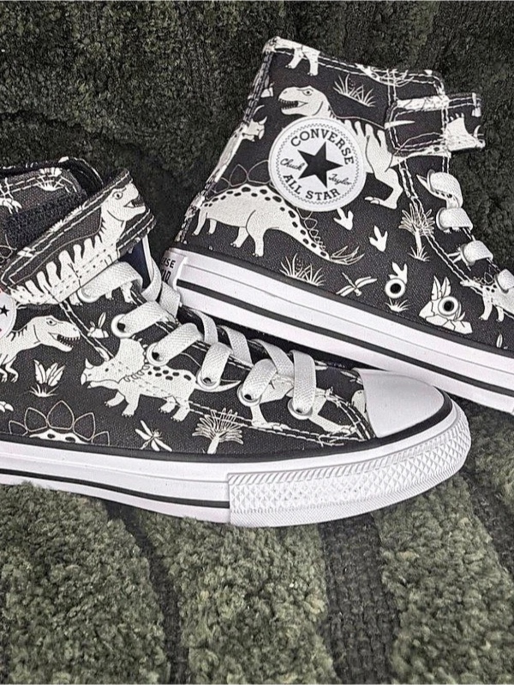 Converse Chuck Taylor All Star Animal Print High Top Sneakers Black & White US 8